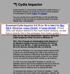 Download Cydia Impactor