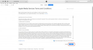 Create Apple ID - Agree the Term & Condition