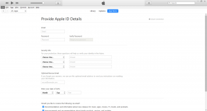 Create Apple ID - Enter your Apple ID Detail