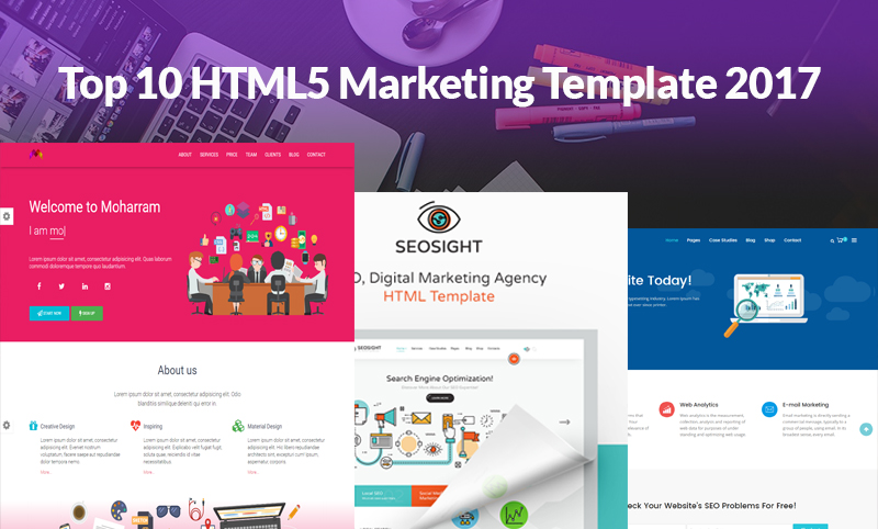 Top 10 HTML5 Marketing Templates 2017