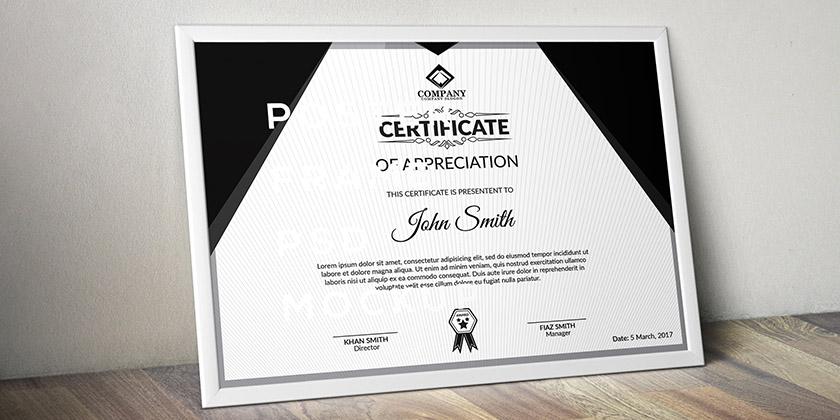 Design Professional and Modern Certificate Using Photoshop - Technig
