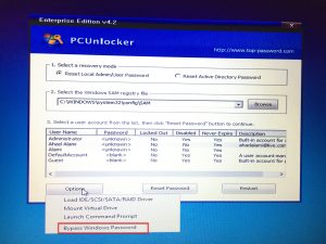 Password Bypass or Reset Lost Windows Password 
