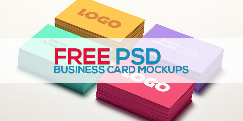 Free PSD Business Card Mockups - Technig