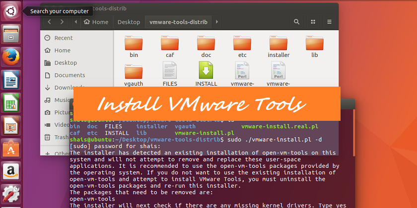 Install VMware tools on Linux Ubuntu - Technig