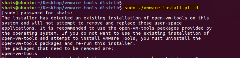 Install vmware-install.pl on Ubnutu Linux
