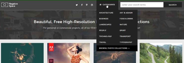 Top 10 Free Stock Photo Website - NegativeSpace