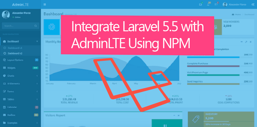AdminLTE Plus Laravel 5 Integration with NPM