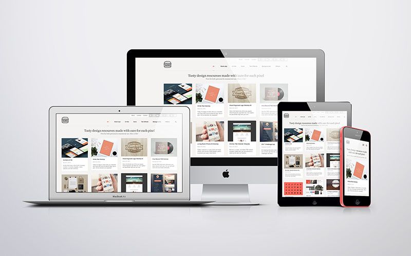 Apple Responsive Screen Mockups