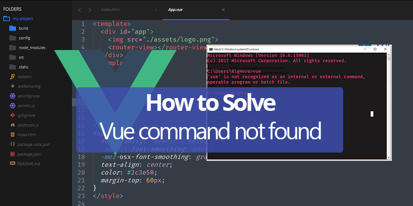 How to solve vue command not found on windows