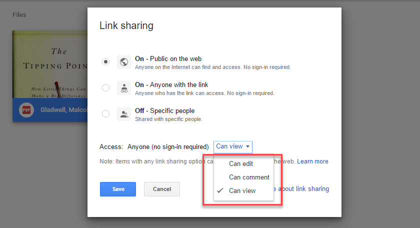 Google Drive Public Link Sharing Permissions - Technig