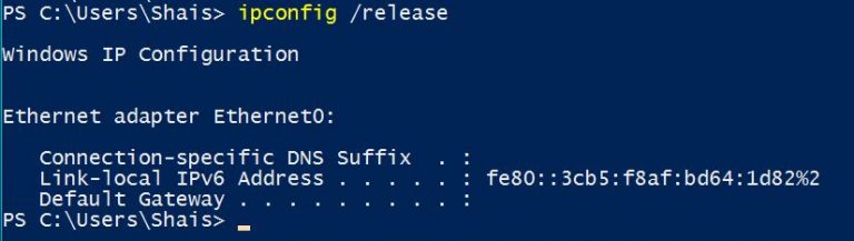 how to reset ip address with cmd