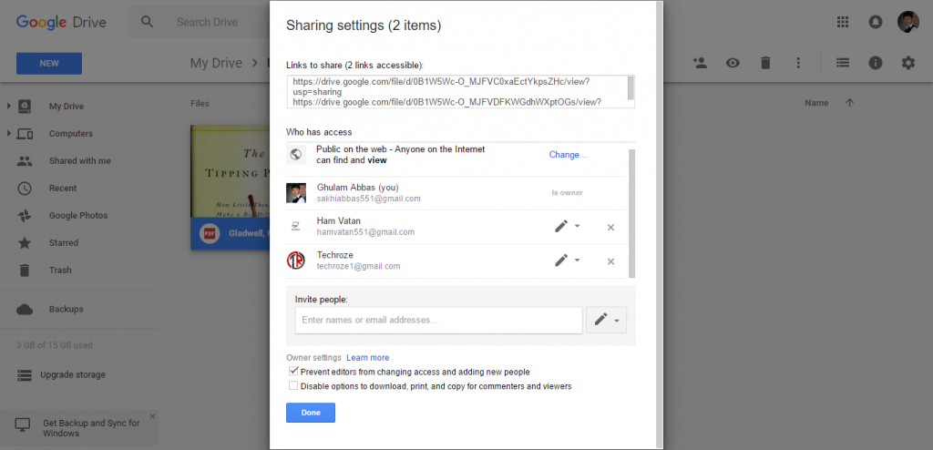 Secure Share File using Google Drive Publicly - Technig