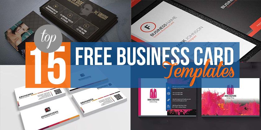 Top 15 Free Business Card Templates - Technig