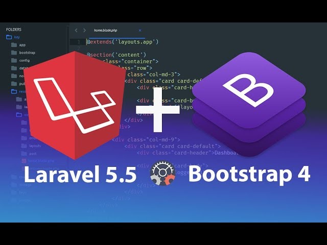 how to configure laravel 5 5 with bootstrap 4