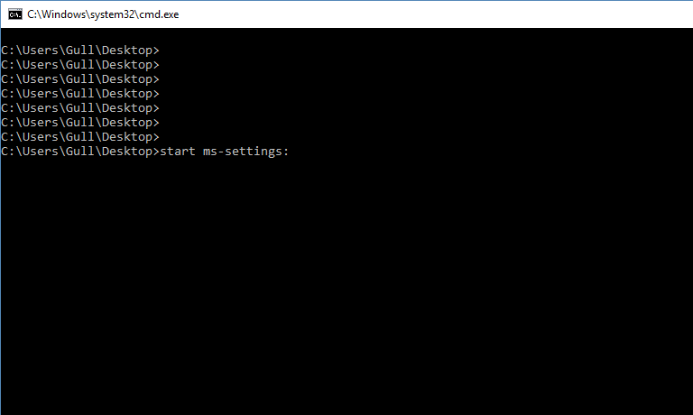 12 ways to open settings App in windows 10- Using CMD