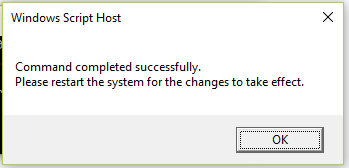 Renew Windows Trials Success Message