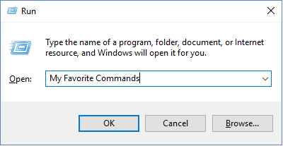 Windows 10 Run Commands