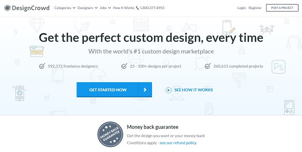 designcrowd Freelancing website -Technig