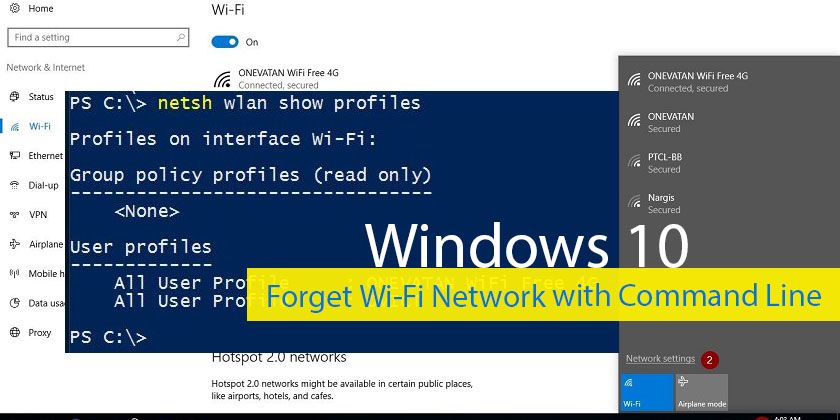 How to delete a wireless network profile in Windows 10 - Technig
