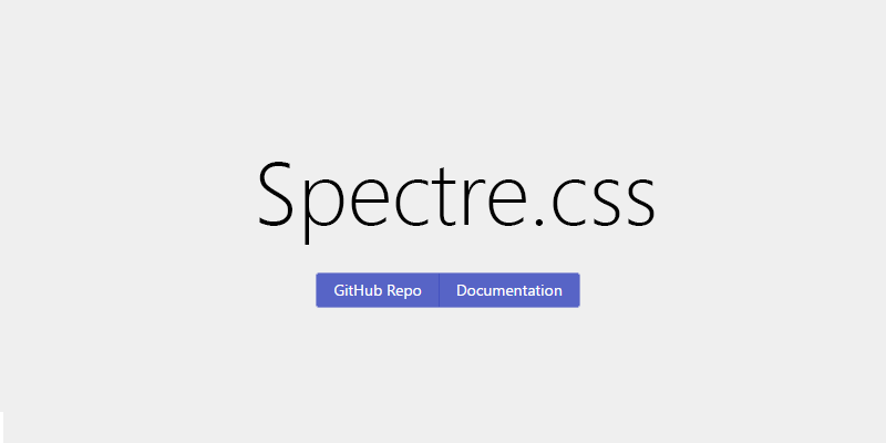 Spectre.css - A lightweight responsive and modern CSS framework