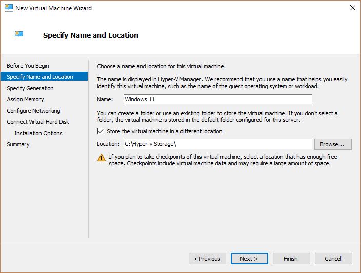 Windows 10; Create Virtual Machine in Hyper-V - Technig