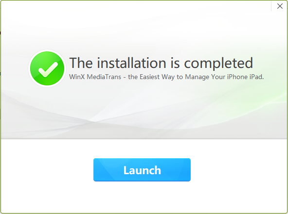 Launch the installed WinX MediaTrans Application