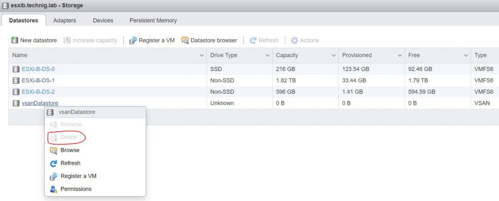 How to Delete vSAN Datastore - vCenter 7