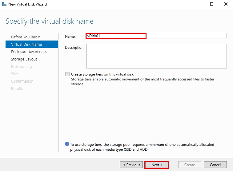 Creating Virtual Disk from Storage Pool | Virtual Disk Naming