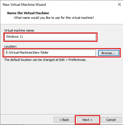 Creating new Windows 11 virtual machine on VMWare