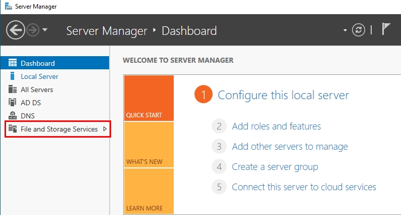Creating storage pool on Windows Server 2022 | File and Storage Services