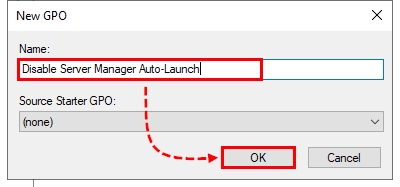 Naming a Group Policy Object on Windows Server 2022