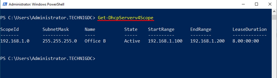Verify DHCP Scope in Server 2022 Using Windows PowerShell