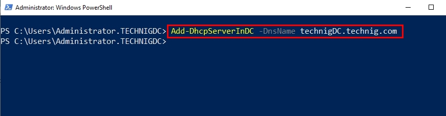Window PowerShell Command to Authorize DHCP in Active Directory Domain Services on Windows Server 2022