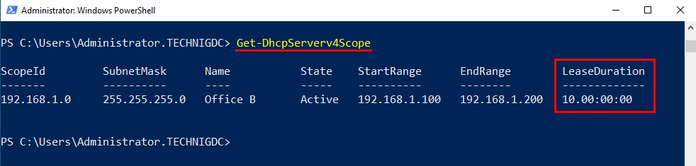 Verifying DHCP Lease Duration Using PowerShell