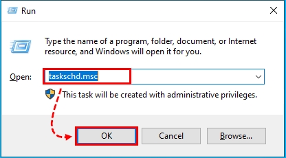Opening Task Scheduler with Run Command