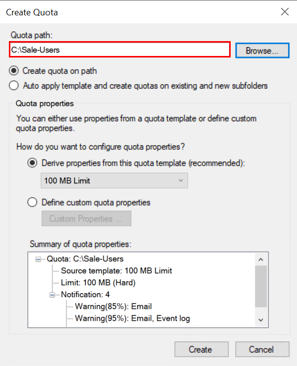 File Server Resource Manager on Windows Server 2022