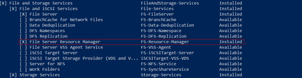 File Server Resource Manager on Windows Server 2022