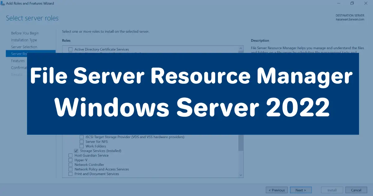 File Server Resource Manager