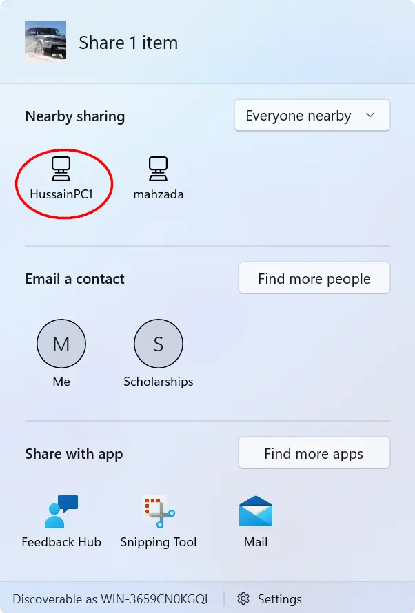 Find PC in Nearby Sharing\What is nearby sharing, and how does it work on windows 11?