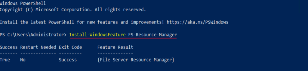 File Server Resource Manager on Windows Server 2022