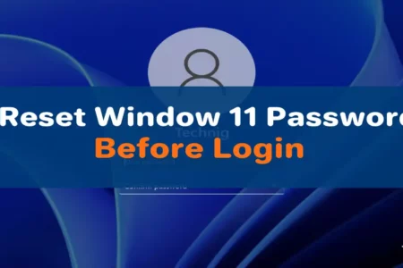 How to Reset Password on Windows 11 before Login