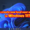 How to create new user account