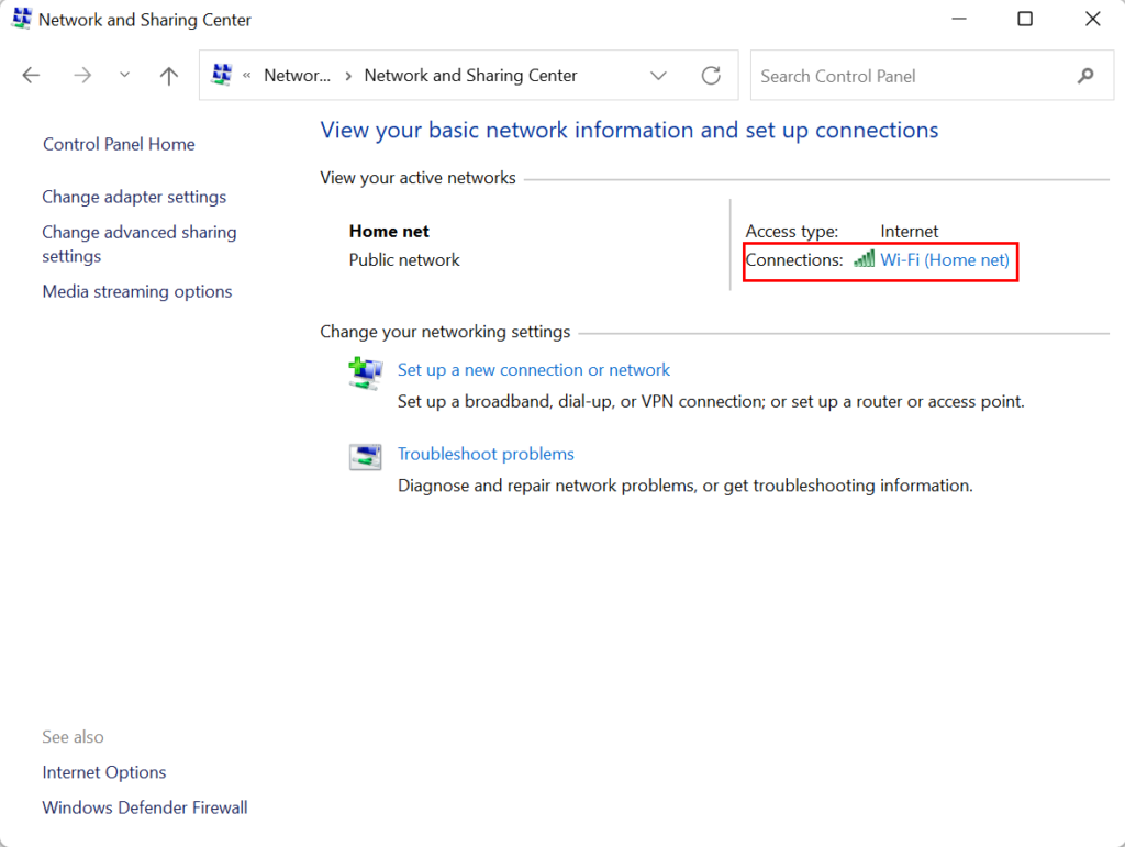 Current Network Connection/ How to See Wi-Fi Password on Windows 11