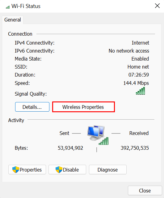 Wireless Properties