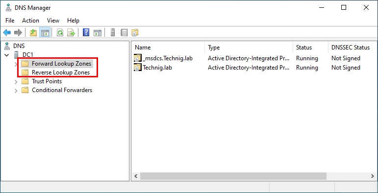 DNS Forward Lookup Zone and Reverse Lookup Zone