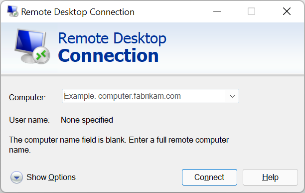 Remote Desktop Connection