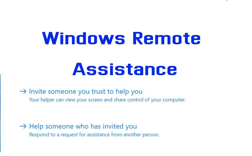 Windows remote assistance