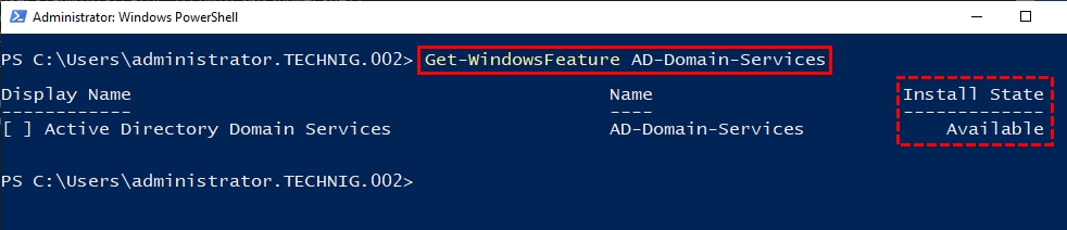 Checking AD DS Role Status Using PowerShell