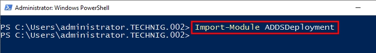 Importing AD DS Deployment Module Using PowerShell