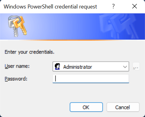 Credential Request Window